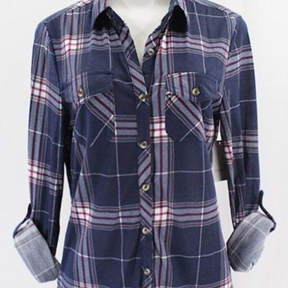 Hope Navy Flannel